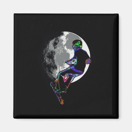 Moonlit Scooter Champ - Scooter Boy Artwork Magnet (Vorne)