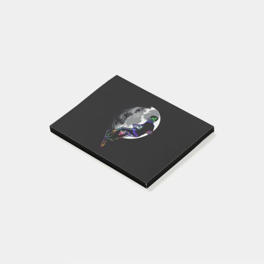 Moonlit Scooter Champ - Scooter Boy Artwork Post-it Klebezettel (angewinkelt)