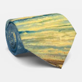 Moonlit Seaview, Kunstmalerei Krawatte (Gerollt)