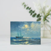 Moonlit Seaview, Kunstmalerei Postkarte (Stehend Vorderseite)