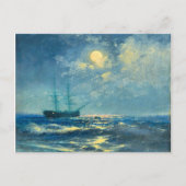 Moonlit Seaview, Kunstmalerei Postkarte (Vorderseite)