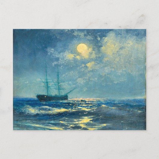 Moonlit Seaview, Kunstmalerei Postkarte (Vorderseite)