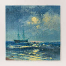 Moonlit Seaview, Kunstmalerei Puzzle