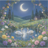 Moonlit Serenade - Square Vinyl Aufkleber (Vorderseite)