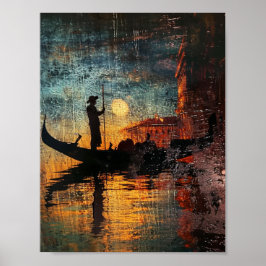 Moonlit Serenade: Venedig-Whisper Poster