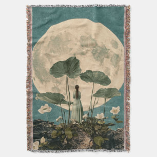 Moonlit Serenity - Vintage Lotus Szene Decke