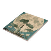 Moonlit Serenity - Vintage Lotus Szene Fliese (Seite)