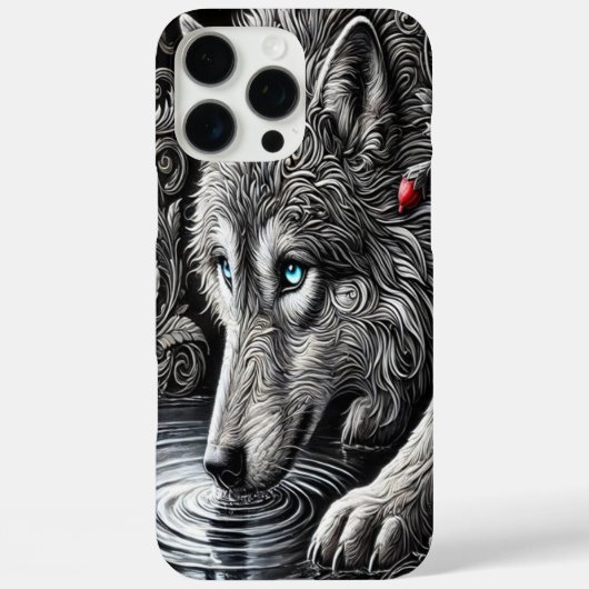 Moonlit Serenity Wolf Portrait Case-Mate iPhone Hülle (Rückseite)