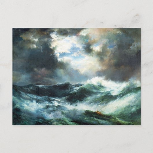 Moonlit Shipwreck at Sea Postkarte (Vorderseite)