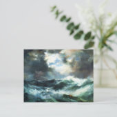 Moonlit Shipwreck at Sea Postkarte (Stehend Vorderseite)