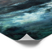Moonlit Shipwreck auf See Poster (Ecke)