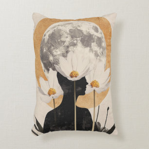 Moonlit Silhouette - Boho Vintag Elegante Dekokissen