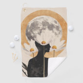 Moonlit Silhouette - Boho Vintag Elegante Golfhandtuch (Insitu)