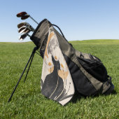 Moonlit Silhouette - Boho Vintag Elegante Golfhandtuch (Gras)