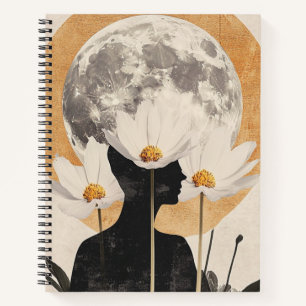 Moonlit Silhouette - Boho Vintag Elegante Notizblock