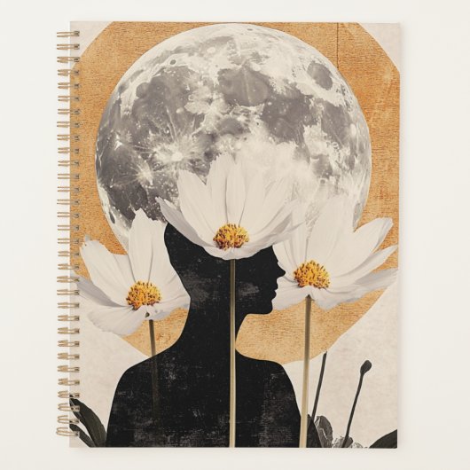 Moonlit Silhouette - Boho Vintag Elegante Planer (Vorderseite)