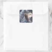 Moonlit Siren Quadratischer Aufkleber (Tasche)
