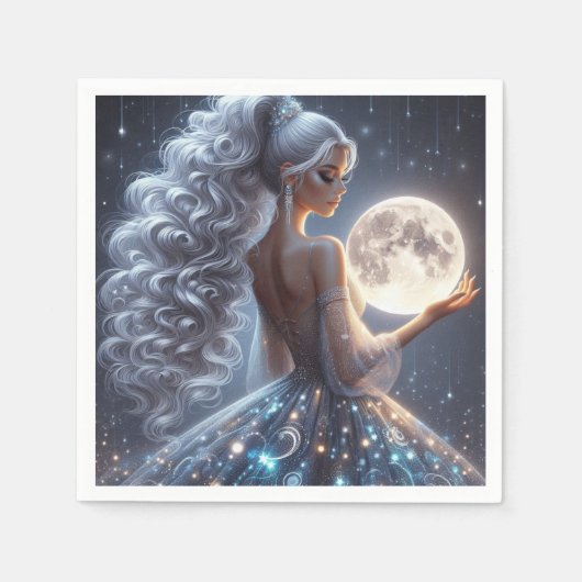 Moonlit Siren Serviette (Vorderseite)