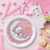 Moonlit Snuggles: Eine Babydusche aus einem Bären Pappteller (Party)