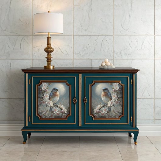 Moonlit Songbird Decoupage Seidenpapier