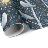 Moonlit Songbird Forest Geschenkpapier (Rolleneckpunkt)