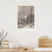 Moonlit Spaziergang im Winter, American Fine Art P Poster (Küche)