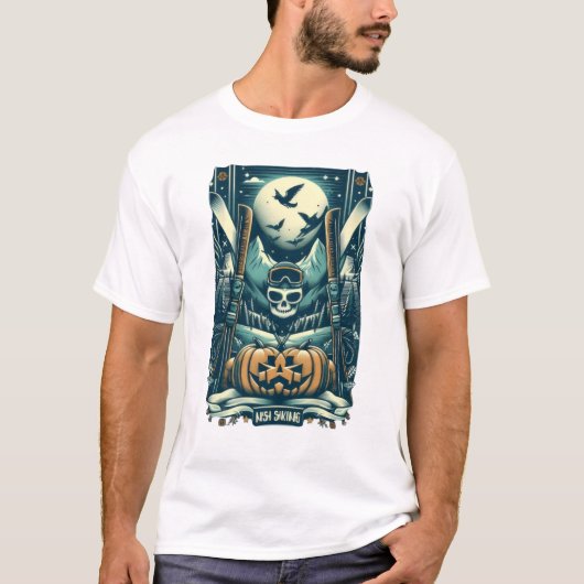 Moonlit Spooky Ski Adventure T-Shirt (Vorderseite)