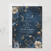 Moonlit Starflower Wedding Save The Date (Vorderseite)