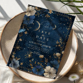 Moonlit Starflower Wedding Save The Date