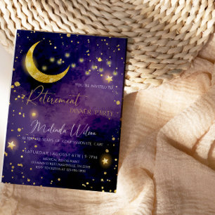 Moonlit Starry Night Nurrement Party Einladung