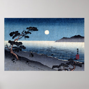 Moonlit Strand in Japan no.2 Poster