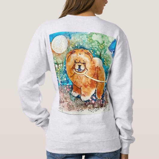 MOONLIT STROLL Chow vorne und hinten Sweatshirt (Rückseite)