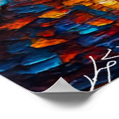 Moonlit Stroll - Romantic Rain Walk Poster (Ecke)