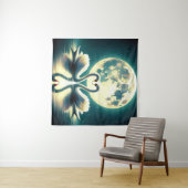 Moonlit Swan Serenade Wandteppich (Beispiel (Horizontal))