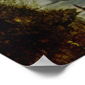 Moonlit Szene mit Gondola Poster (Ecke)