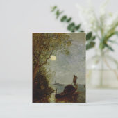 Moonlit Szene mit Gondola Postkarte (Stehend Vorderseite)