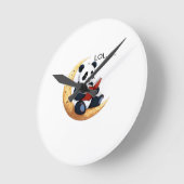 Moonlit Tales mit Panda Runde Wanduhr (Winkel)