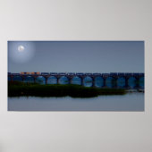 Moonlit Train - Rockville Bridge, PA Poster (Vorne)