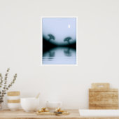 Moonlit Trees and Lake Poster (Küche)