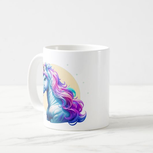 Moonlit Unicorn Kaffeetasse (Vorderseite Links)