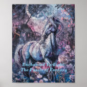 Moonlit Unicorn Puzzle - Mystical Night Fantasy Poster (Vorne)