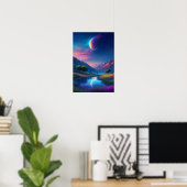 Moonlit Valley, eine bezaubernde Nacht Poster (Heimbüro)