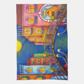 Moonlit Venedig-Amerikaner MoJo Geschirrtuch (Vertikal)
