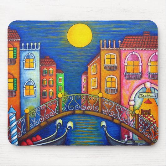 Moonlit Venedig-Mausunterlage Mousepad (Vorne)