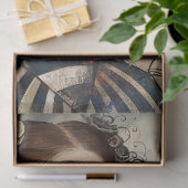 Moonlit Victorian Gothic Girl & Raven Fantasy  Seidenpapier (Geschenk)