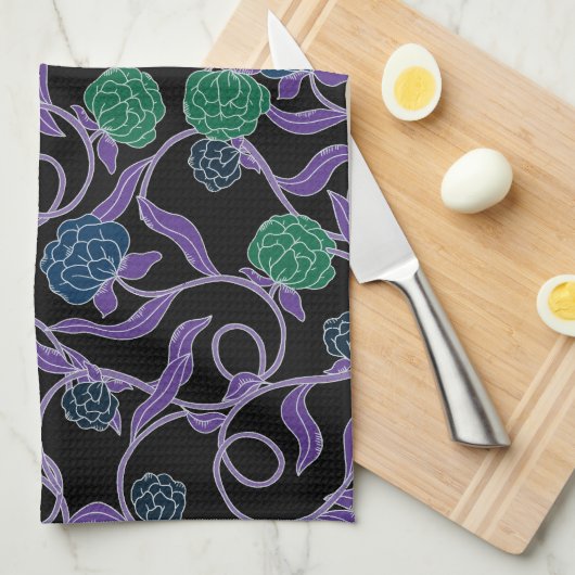 Moonlit Vine - Mysticool Collection Geschirrtuch (Viertel Falte)