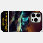 Moonlit Wasserfall Nachtszene Case-Mate iPhone Hülle (Rückseite (Horizontal))