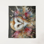 Moonlit Watcher Wandteppich (Vorderseite)