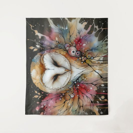 Moonlit Watcher Wandteppich (Vorderseite)