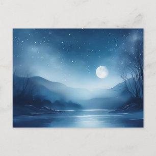 Moonlit Waters a Dreamy Nightscape Postkarte